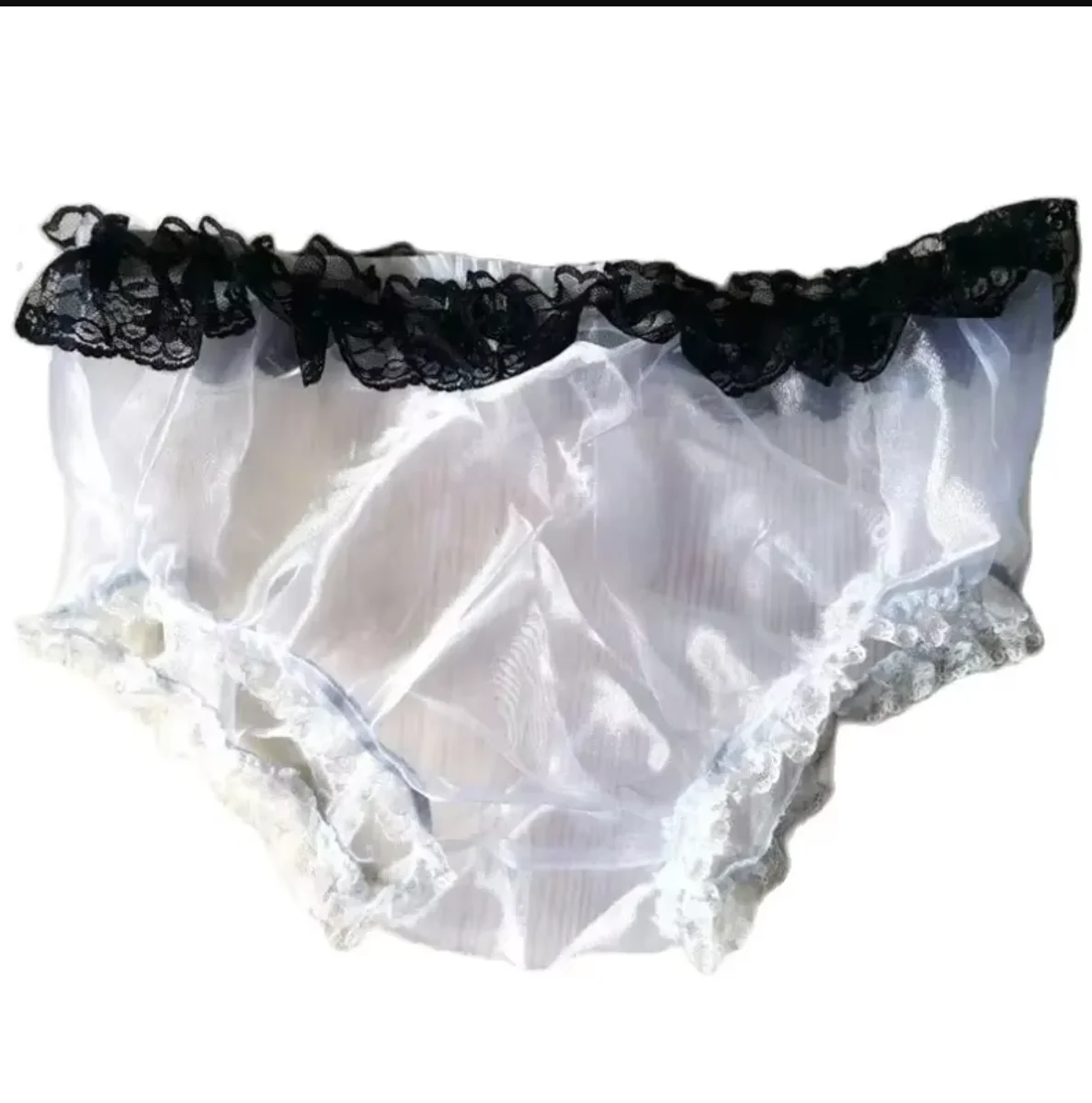 French Sexy Adult Custom Fetishist Cross Dressing Sissy White Organza Patchwork Black Lace Lock Elastic Waist Shorts
French Sexy Adult Custom Fetishist Cross Dressing Sissy White Organza Patchwork Black Lace Lock Elastic Waist Shorts