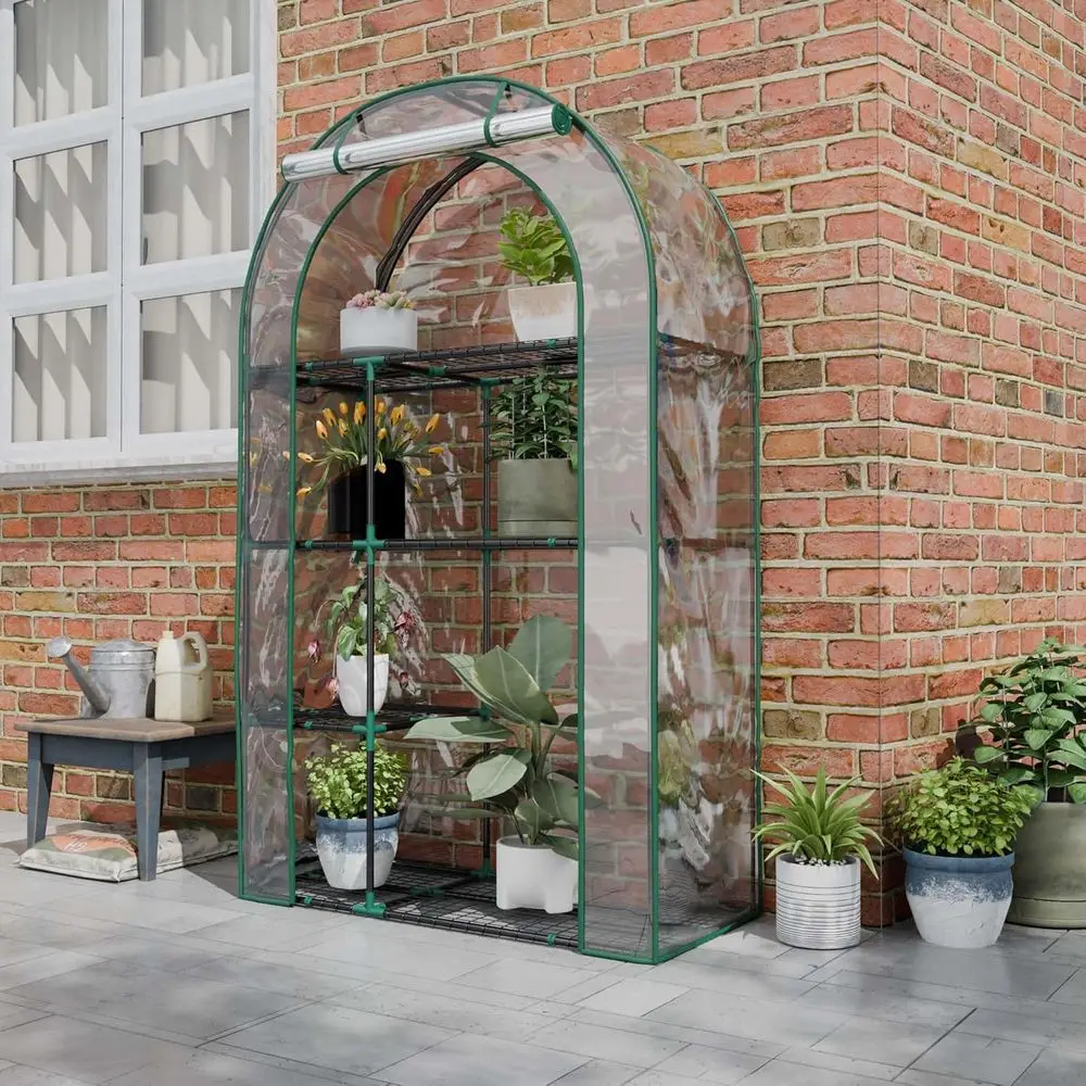 Portable 4-Tier Mini Greenhouse, 40 x 18 x 63, Ideal for Seedlings and Herbs with Clear PE Cover, Easy Assembly
Portable 4-Tier Mini Greenhouse, 40 x 18 x 63, Ideal for Seedlings and Herbs with Clear PE Cover, Easy Assembly