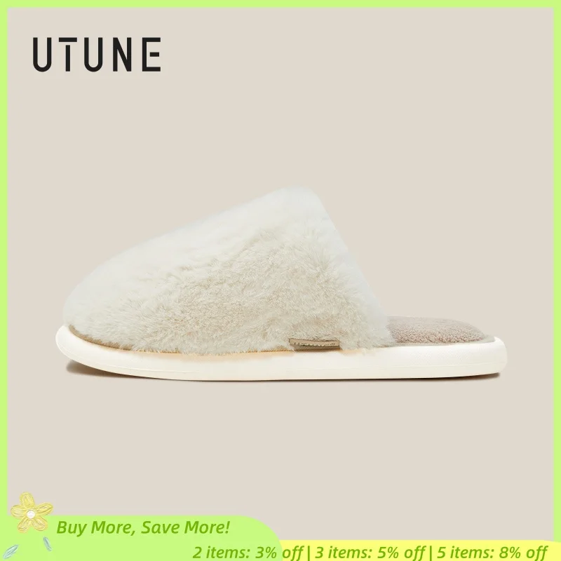 UTUNE Woman’s Faux Rabbit Fur Slippers Antibacterial Coral Fleece Lining EVA Easy-Clean Outsole Cozy Winter Home Shoes For Men
UTUNE Woman’s Faux Rabbit Fur Slippers Antibacterial Coral Fleece Lining EVA Easy-Clean Outsole Cozy Winter Home Shoes For Men