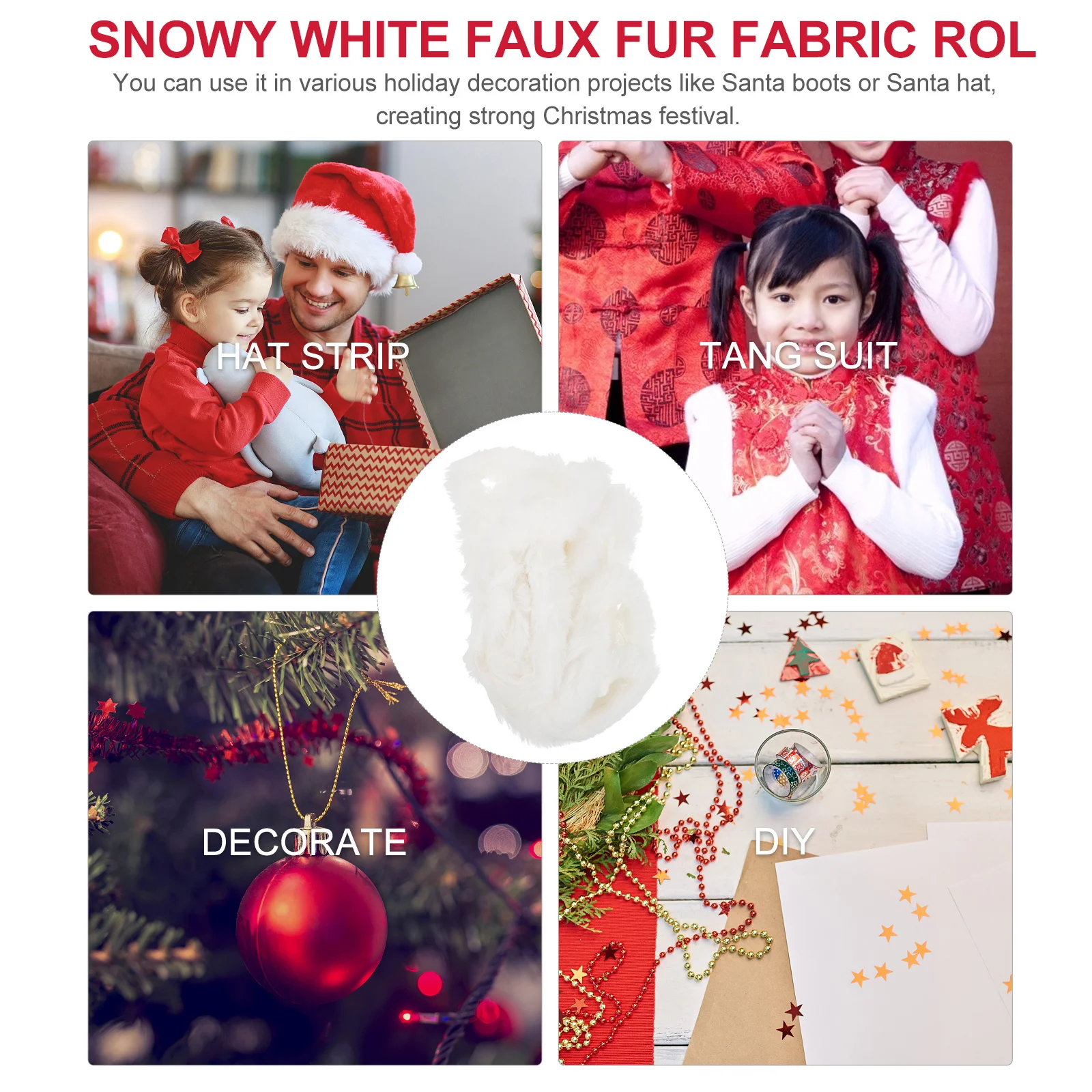 1pc Faux Ribbon 4M Long White Shaggy Trim Roll For Diy Christmas Decor Hanfu Accessories Rabbit Craft Supplies
1pc Faux Ribbon 4M Long White Shaggy Trim Roll For Diy Christmas Decor Hanfu Accessories Rabbit Craft Supplies