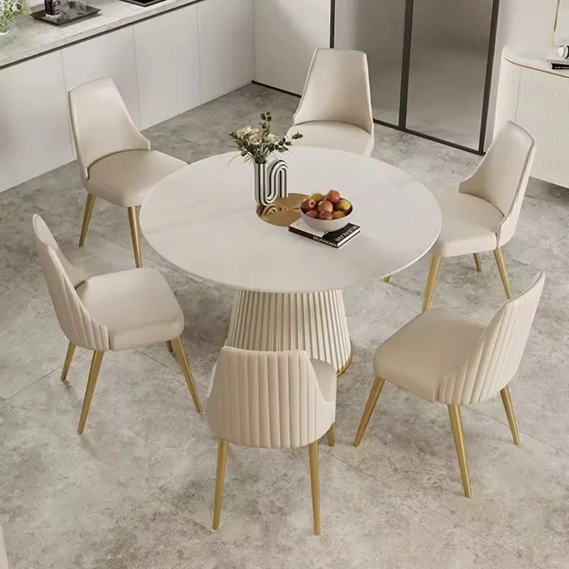 & 4/6-Seater Modern Light Luxury Round Marble Dining Table Set Elegant White Finish for Stylish Dining Rooms
& 4/6-Seater Modern Light Luxury Round Marble Dining Table Set Elegant White Finish for Stylish Dining Rooms