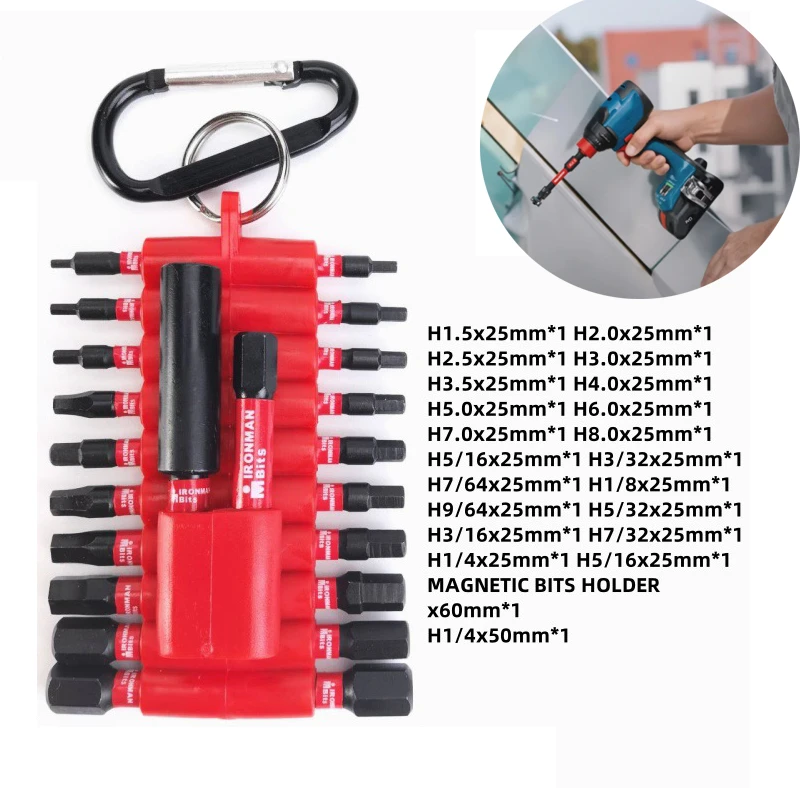 22pcs Hexagon Bit Sets Metric & Imperial Impact Screwdriver Bits With Organizer Sleeve For Woodworking Drilling Auto Repair
22pcs Hexagon Bit Sets Metric & Imperial Impact Screwdriver Bits With Organizer Sleeve For Woodworking Drilling Auto Repair