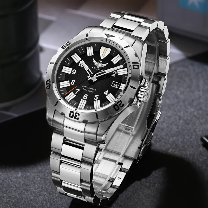 YELANG мужские дайверские часы военные кварцевые наручные часы светящиеся 300 м водонепроницаемые сапфировое зеркало двойной календарь Ronda-715
YELANG мужские дайверские часы военные кварцевые наручные часы светящиеся 300 м водонепроницаемые сапфировое зеркало двойной календарь Ronda-715