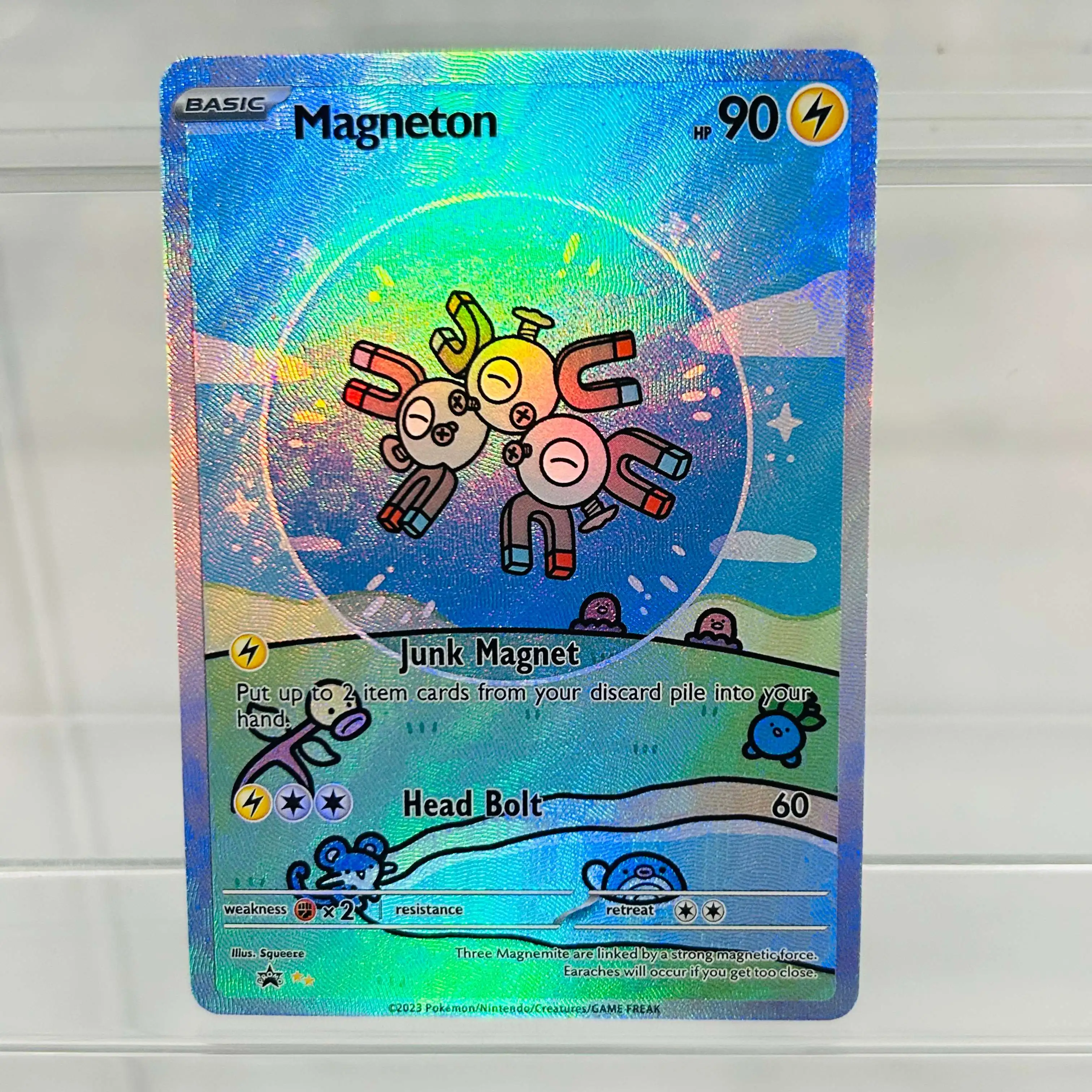 Pokemon Magneton English Card with Holographic Texture, Perfect Condition Premium Anime Collection Card
Pokemon Magneton English Card with Holographic Texture, Perfect Condition Premium Anime Collection Card