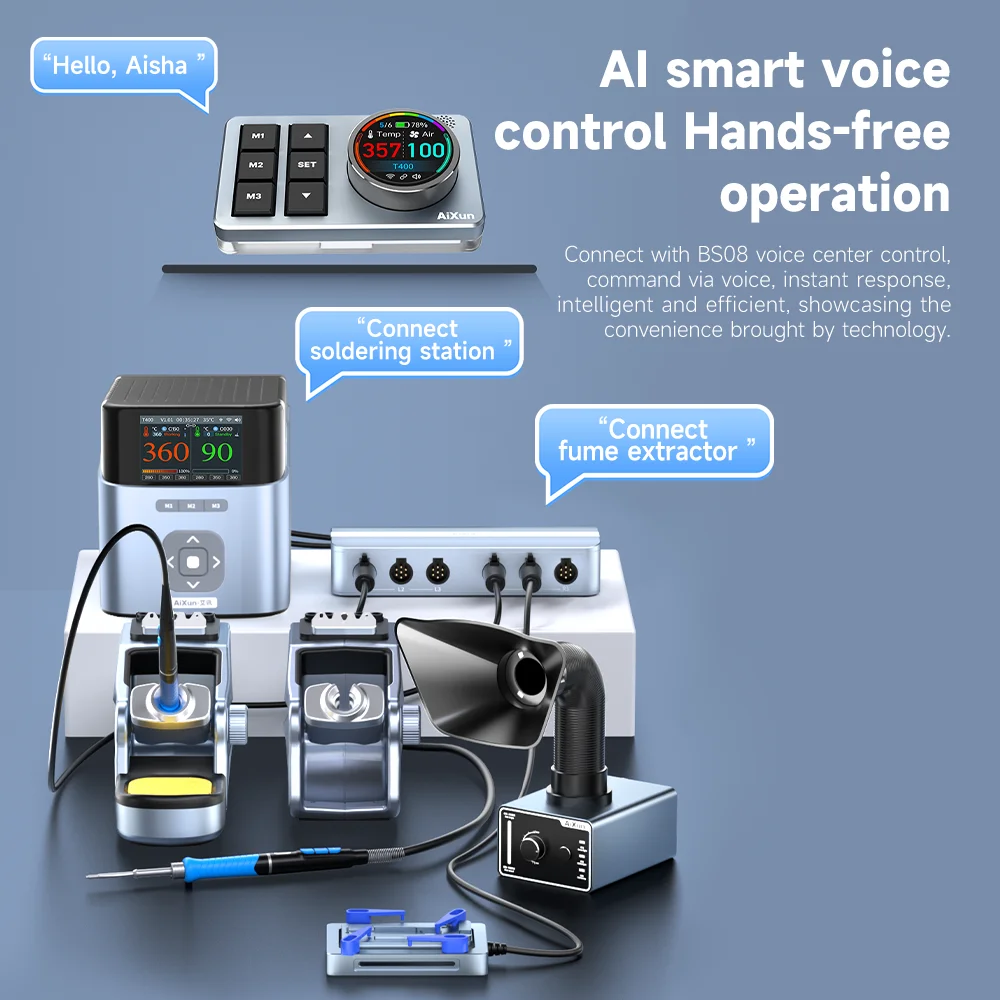 AiXun T400 Smart Soldering Station With T225 Handle for Mobile Phones Motherboard BGA CPU PCB Professional Repair Tools Set
AiXun T400 Smart Soldering Station With T225 Handle for Mobile Phones Motherboard BGA CPU PCB Professional Repair Tools Set