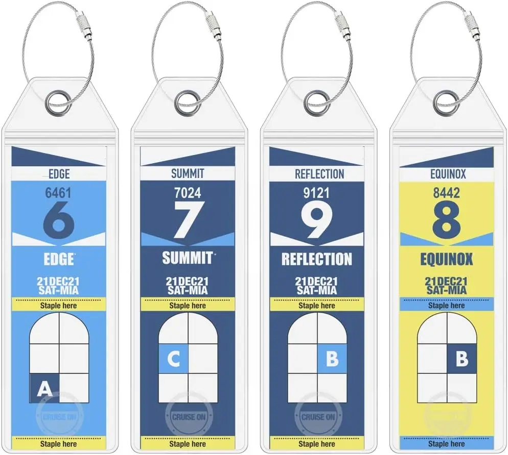 Cruise Luggage Tag Holder 4-Pack – Waterproof, Fits All Ships 2026-2027, Durable Travel Essentials
Cruise Luggage Tag Holder 4-Pack – Waterproof, Fits All Ships 2026-2027, Durable Travel Essentials