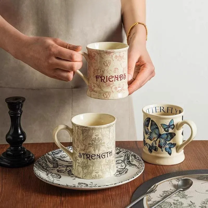 Retro Ceramic Coffee Cup Men's Office Small Batch Mark Cup Couple Women's Cup Water Cup Tea Cup without Lid Universal Use
Retro Ceramic Coffee Cup Men's Office Small Batch Mark Cup Couple Women's Cup Water Cup Tea Cup without Lid Universal Use