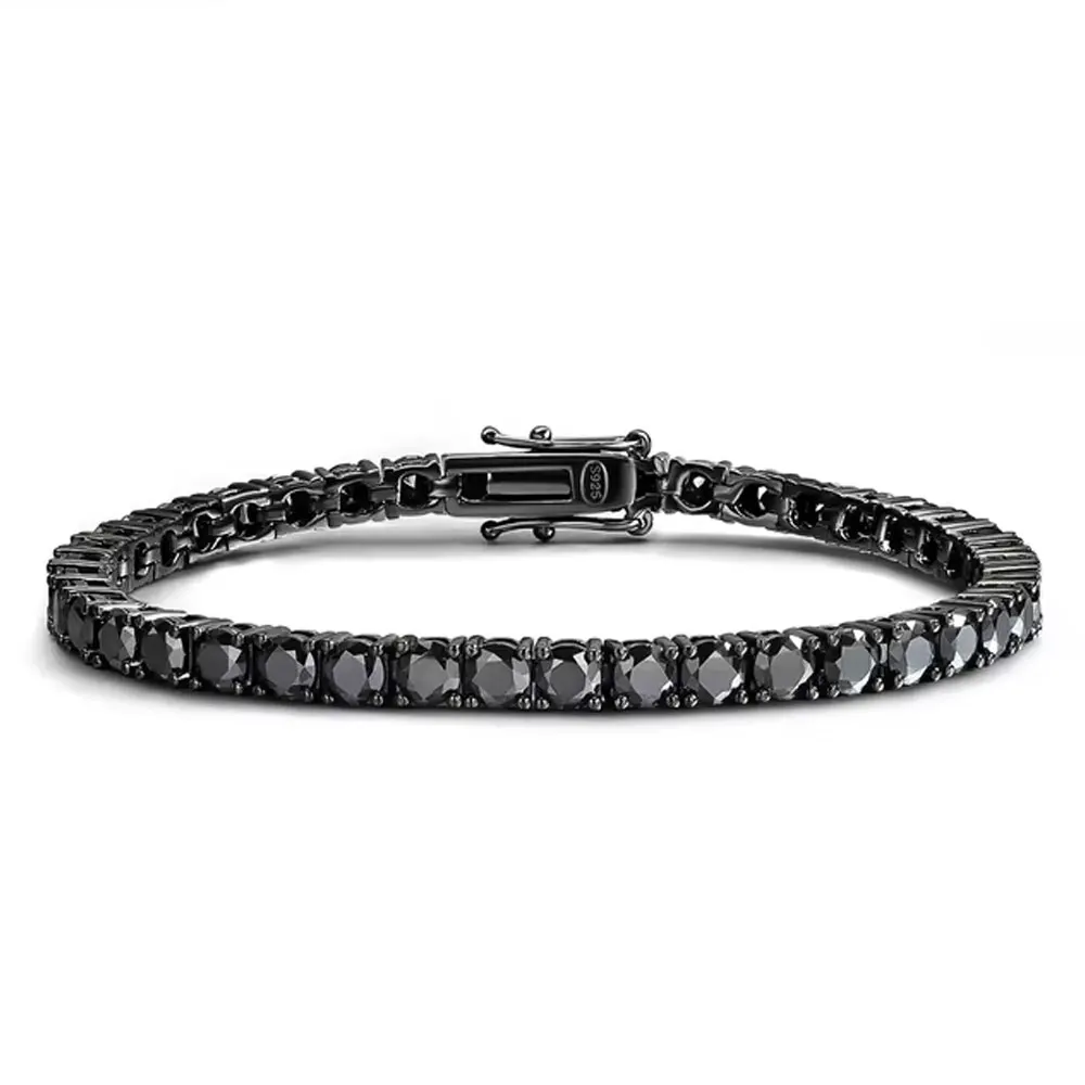 EUREKA 3/4/5mm Black Moissanite Tennis Bracelet Full Diamond GRA 925 Sterling Silver Plated 18k Hiphop Bracelets for Women Man
EUREKA 3/4/5mm Black Moissanite Tennis Bracelet Full Diamond GRA 925 Sterling Silver Plated 18k Hiphop Bracelets for Women Man