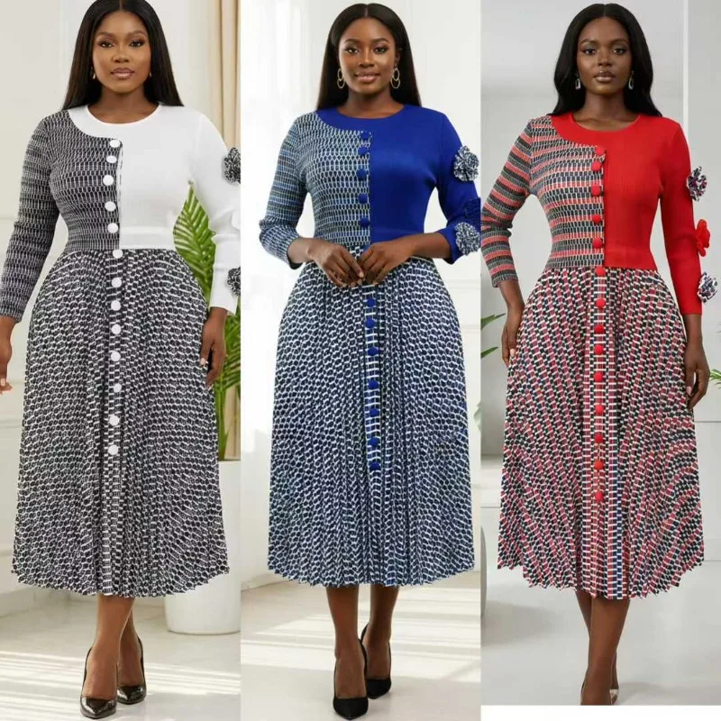 Miyake Pleated Women's Dresses Plaid Print Large Size Slim Long-sleeved Long Middle East European Clothing Non-iron Woman Clothe
Miyake Pleated Women's Dresses Plaid Print Large Size Slim Long-sleeved Long Middle East European Clothing Non-iron Woman Clothe