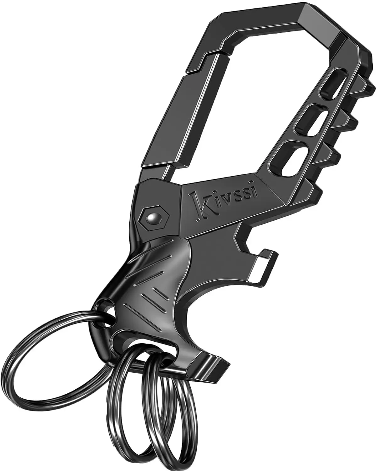 Heavy Duty Metal Keychain with Carabiner Clip, 3 Key Rings & Bottle Opener for Men Women
Heavy Duty Metal Keychain with Carabiner Clip, 3 Key Rings & Bottle Opener for Men Women