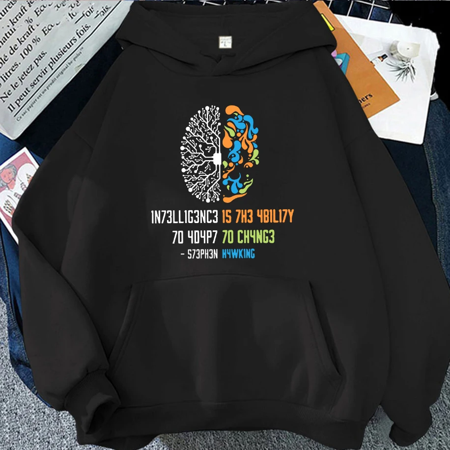 Intelligence Is the Ability to Adapt to Change Men's Women's Hoodies Oversized Hip Hop Hoodies Fashion Casual Men Women Hoodies
Intelligence Is the Ability to Adapt to Change Men's Women's Hoodies Oversized Hip Hop Hoodies Fashion Casual Men Women Hoodies