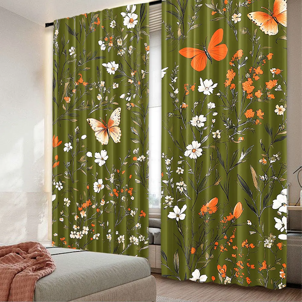 2Pcs Floral Curtain Vintage Garden Plants Herbs Flowers Botanical And Butterfly Suitable For Bedroom Living Room Dining Room And
2Pcs Floral Curtain Vintage Garden Plants Herbs Flowers Botanical And Butterfly Suitable For Bedroom Living Room Dining Room And