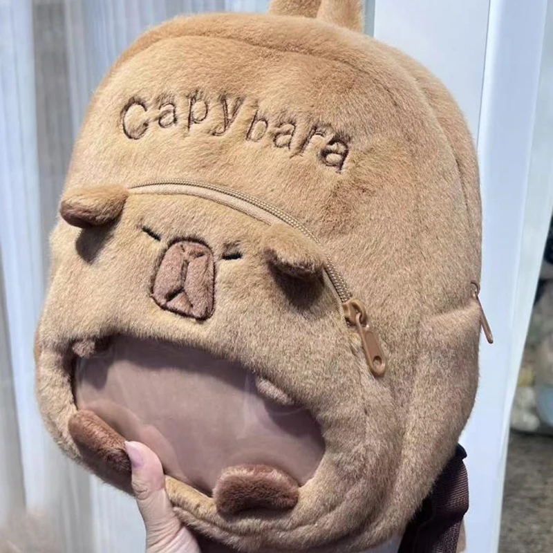 Милый плюшевый рюкзак с капибарой большой емкости, школьная сумка для хранения учеников
Милый плюшевый рюкзак с капибарой большой емкости, школьная сумка для хранения учеников