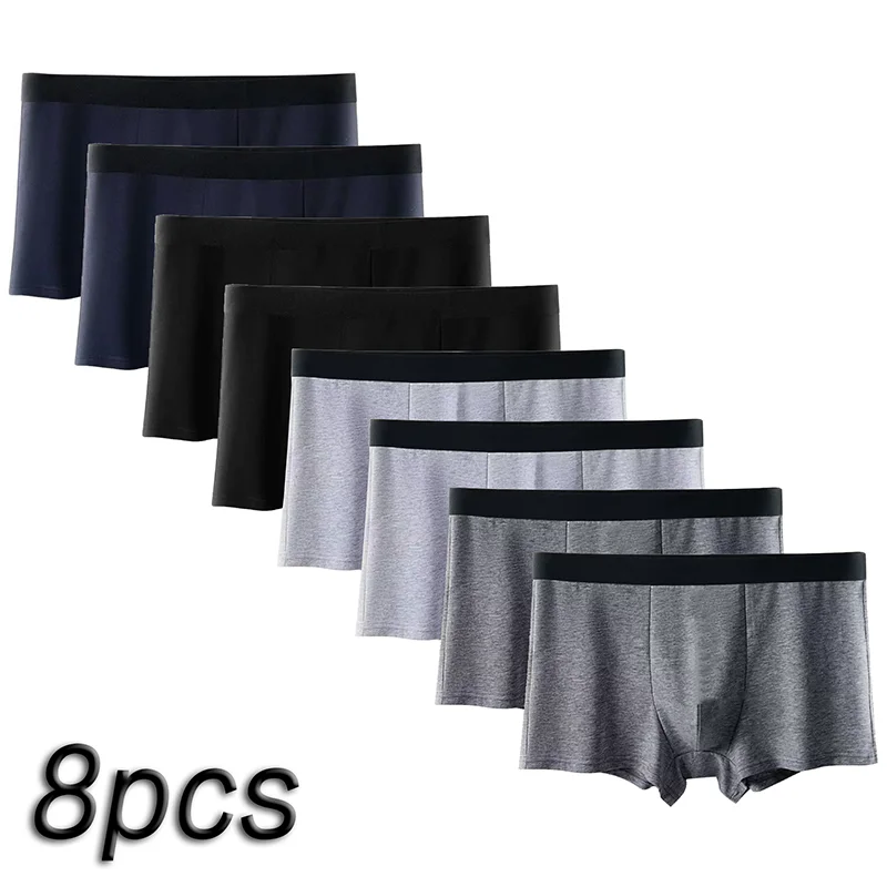 8-Piece Set Of Solid Color Men's Boxer Shorts, Elastic And Comfortable Underwear, Men's Casual Breathable Underwear
8-Piece Set Of Solid Color Men's Boxer Shorts, Elastic And Comfortable Underwear, Men's Casual Breathable Underwear