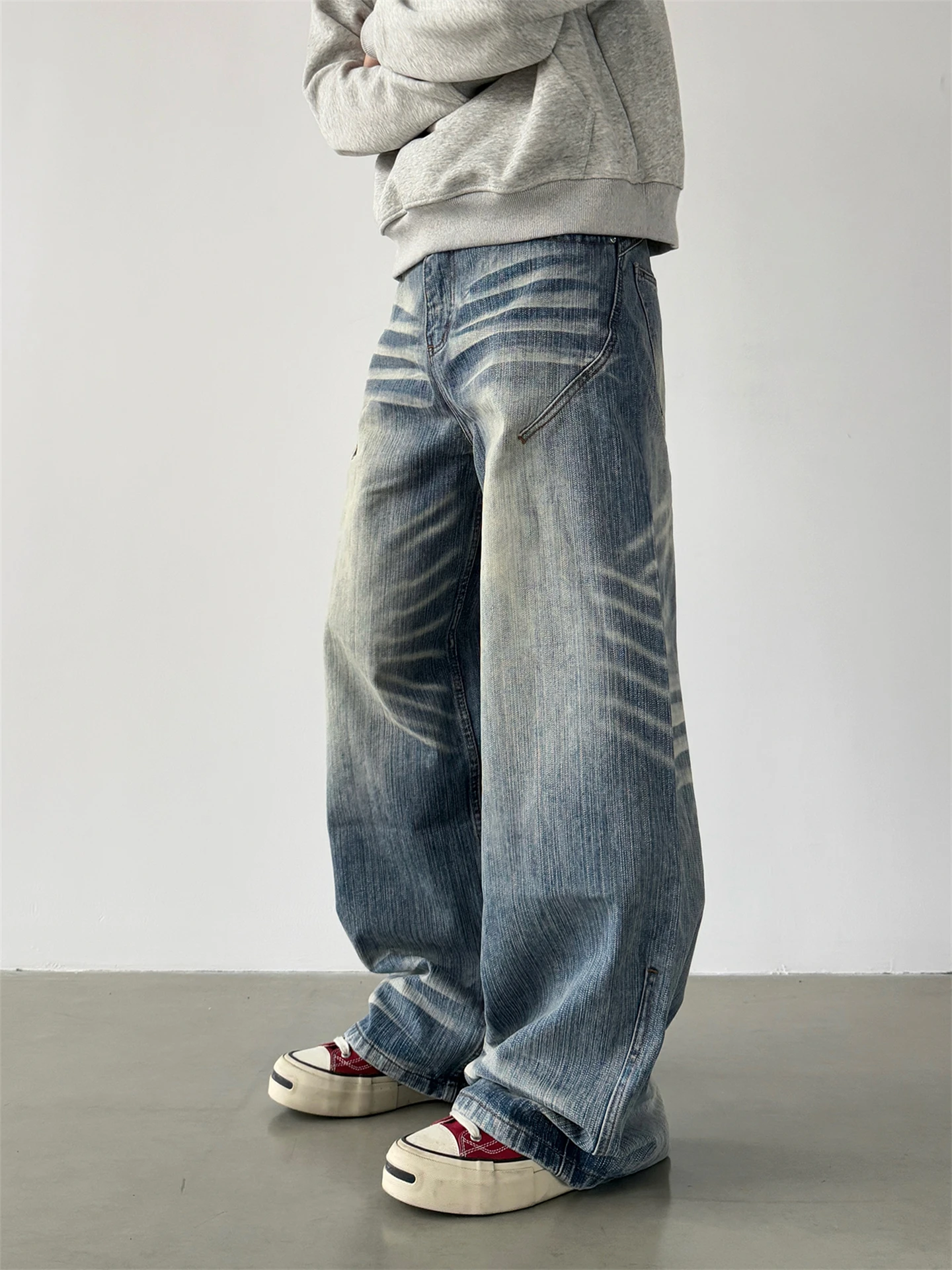 Waed Bamboo Node Wide Leg Men's Jeans Spring Autumn American Retro Loose Draped Vintage Straight Leg Trousers
Waed Bamboo Node Wide Leg Men's Jeans Spring Autumn American Retro Loose Draped Vintage Straight Leg Trousers