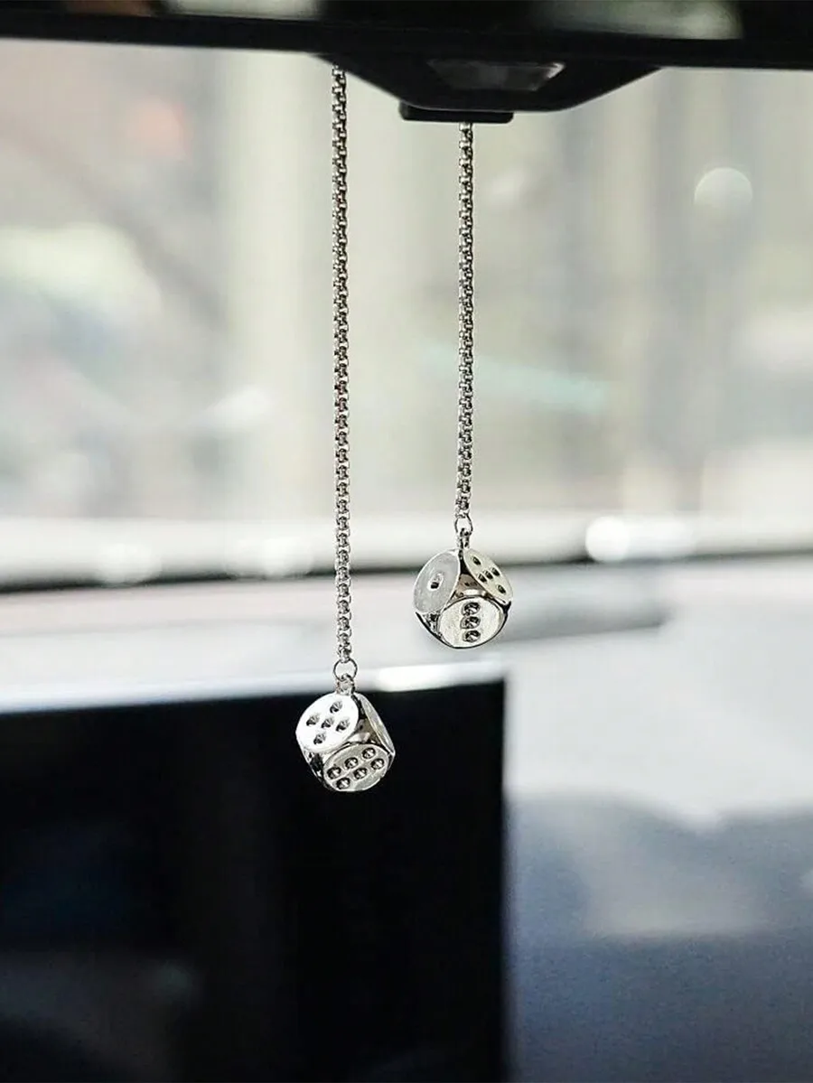 Car Rear View Mirror Hanging Dice Pendant Metal Decor Accessory
Car Rear View Mirror Hanging Dice Pendant Metal Decor Accessory