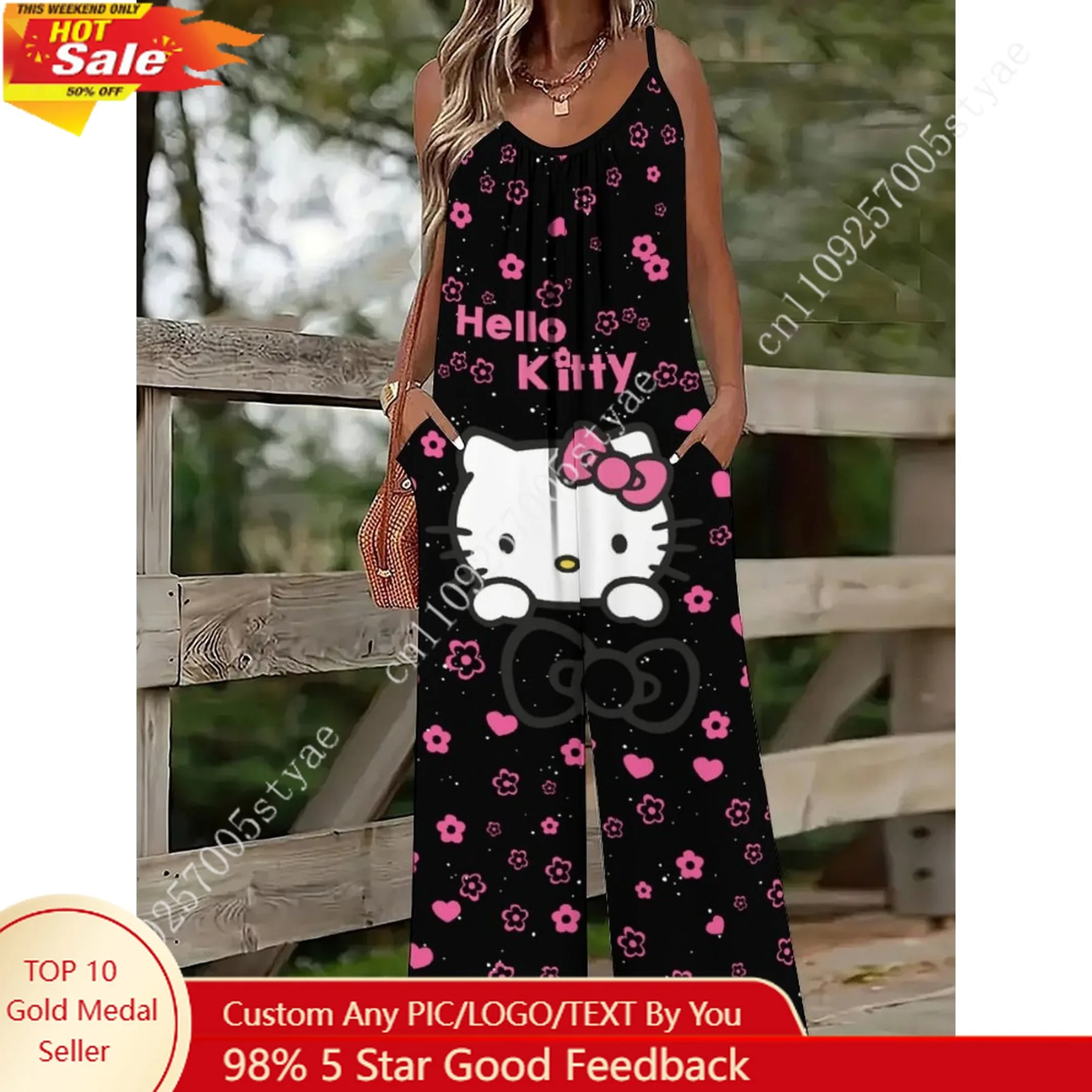 Sanrio KUROMI Pattern Woman Jumpsuit Cute and Casual Sanrio Cinnamoroll Pattern Long Pant for Indoor Outdoor
Sanrio KUROMI Pattern Woman Jumpsuit Cute and Casual Sanrio Cinnamoroll Pattern Long Pant for Indoor Outdoor