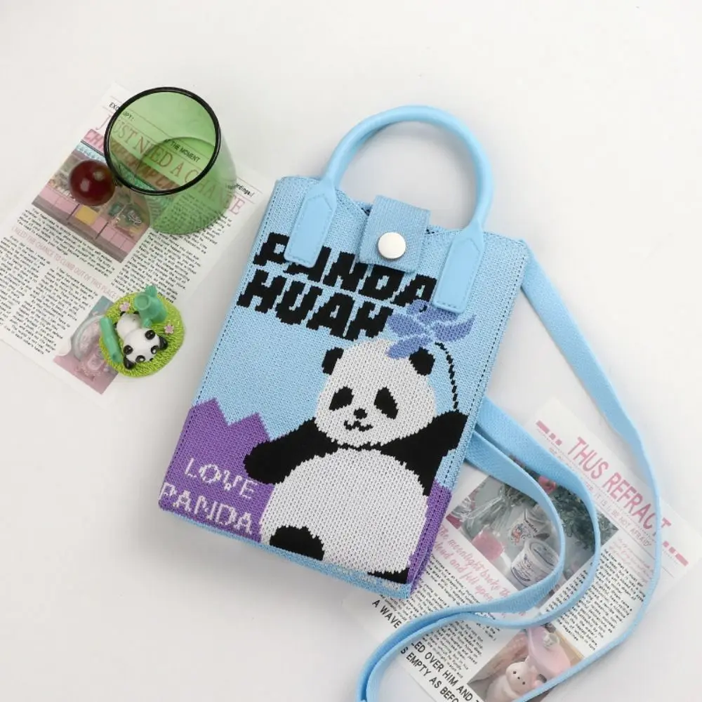Handmade Mini Knit Handbag Cute Cartoon Shoulder Bag High-capacity Panda Knot Wrist Bag for Student 
Handmade Mini Knit Handbag Cute Cartoon Shoulder Bag High-capacity Panda Knot Wrist Bag for Student