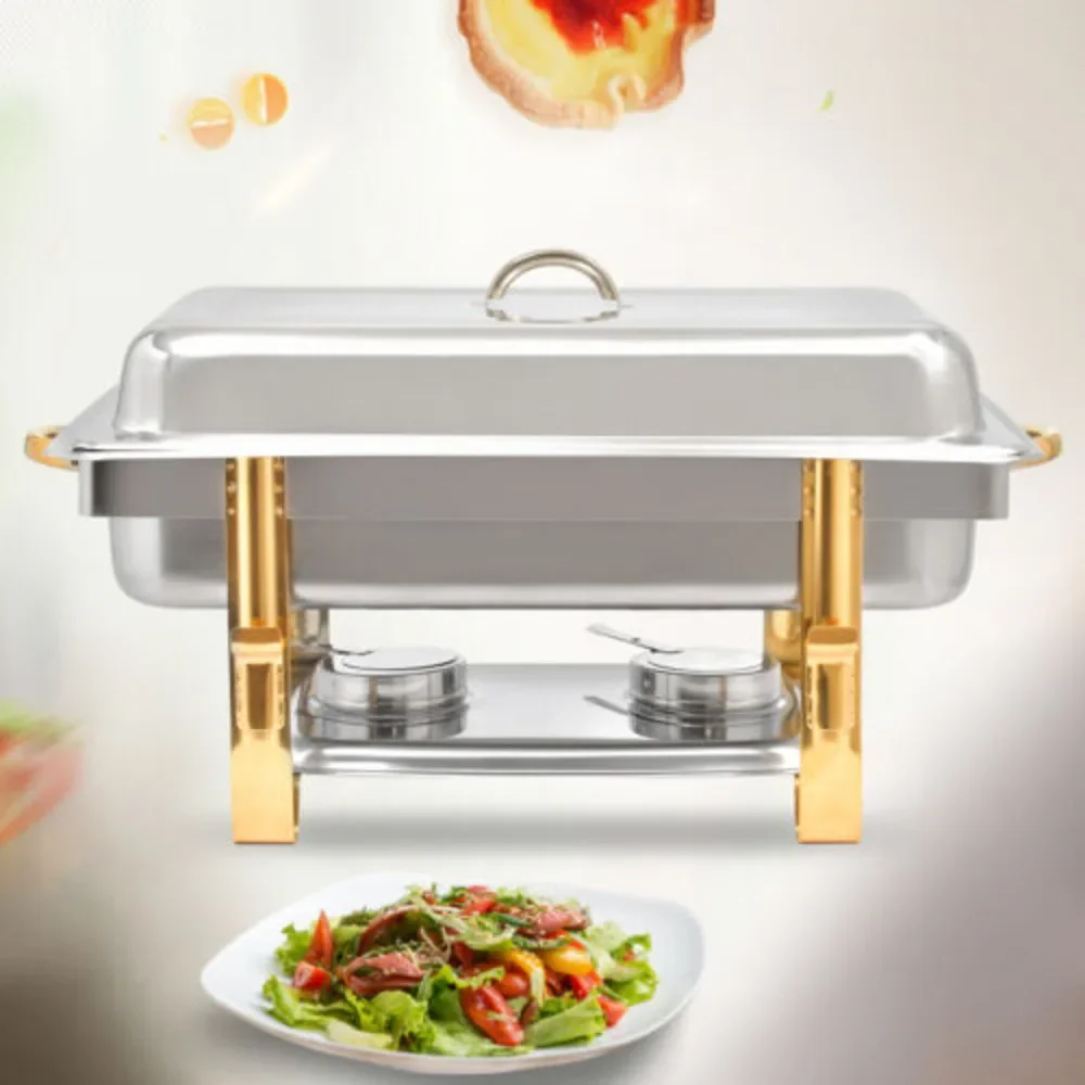 9L Large Capacity Premium Stainless Steel Buffet Chafing Dish, Multi-functional Elegant Food Warmer with Full Cover Lid
9L Large Capacity Premium Stainless Steel Buffet Chafing Dish, Multi-functional Elegant Food Warmer with Full Cover Lid