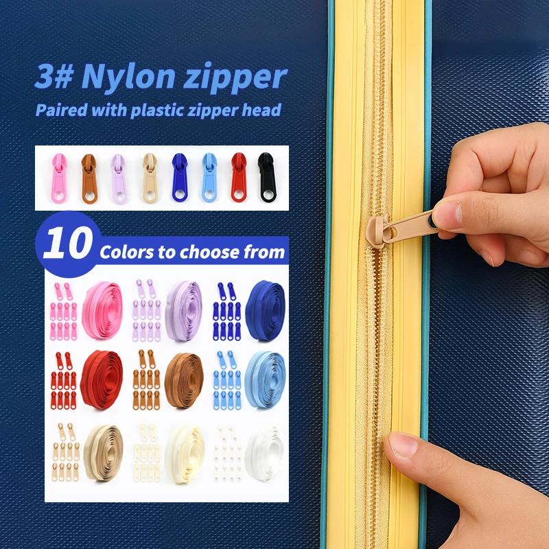 1Set=4.5Meters Zippers+10Pcs Zipper Sliders 3# Coloreful Nylon Zip Tape Bags Closures Ziper Cursor for Garment Decor Zips Repair
1Set=4.5Meters Zippers+10Pcs Zipper Sliders 3# Coloreful Nylon Zip Tape Bags Closures Ziper Cursor for Garment Decor Zips Repair