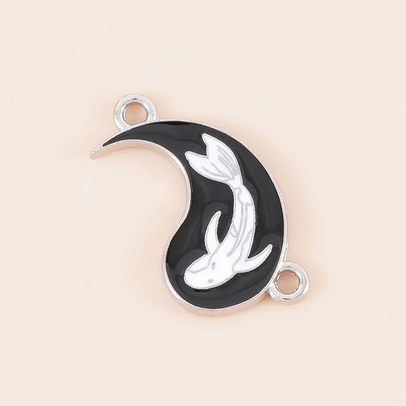 10Pcs Enamel Tai Chi Fish Charms Alloy Pendant Connector for Jewelry Making DIY Couple Bracelet Pendant
10Pcs Enamel Tai Chi Fish Charms Alloy Pendant Connector for Jewelry Making DIY Couple Bracelet Pendant