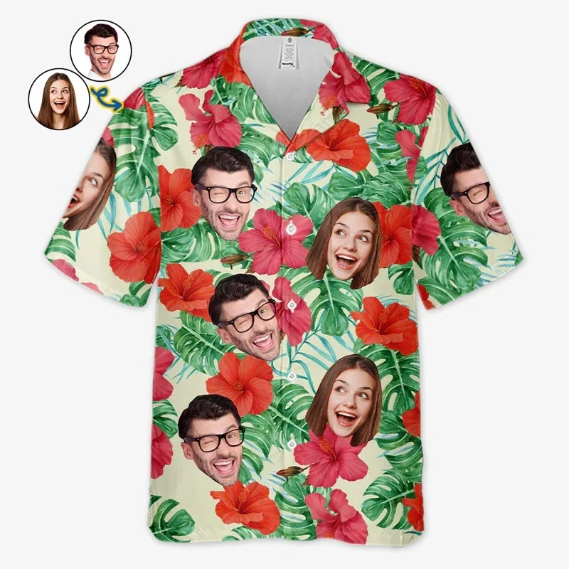 Custom Photo Beach Shirts For Men Women Family Personalized Face Custom Hawaiian Shirt Gift For Family Pet Owners Pet Lovers 
Custom Photo Beach Shirts For Men Women Family Personalized Face Custom Hawaiian Shirt Gift For Family Pet Owners Pet Lovers
