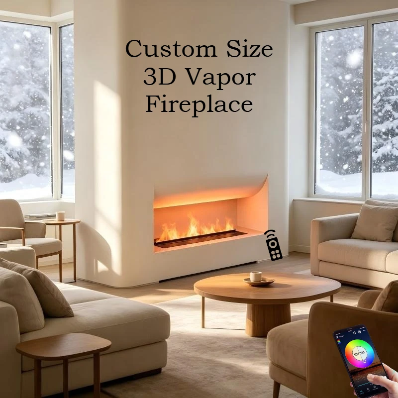 Premium Built-in 3D Electric Fireplace with Realistic Vapor Flame Built-in Water Vapor Fireplace Insert Custom Size 3D firepit
Premium Built-in 3D Electric Fireplace with Realistic Vapor Flame Built-in Water Vapor Fireplace Insert Custom Size 3D firepit