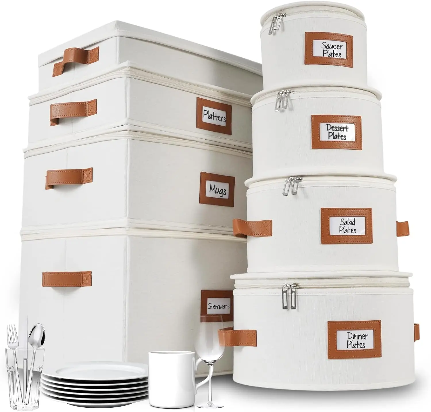 Hard Shell China Storage Containers, 8pc Mug & Plate Storage Box, Kitchen Bins with Lids, Heavy Duty Moving Box with Handles for Dishes, Glassware, Silverware
Hard Shell China Storage Containers, 8pc Mug & Plate Storage Box, Kitchen Bins with Lids, Heavy Duty Moving Box with Handles for Dishes, Glassware, Silverware