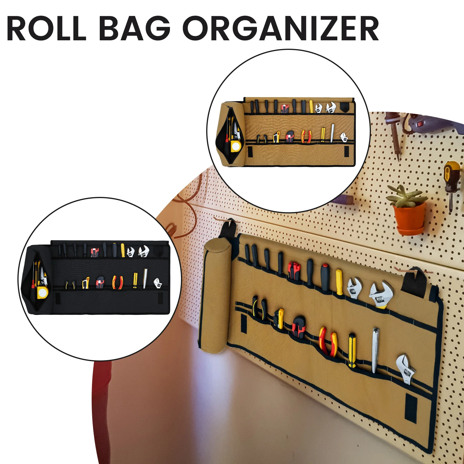 Oxford Cloth Tool Roll Bag Organizer Easy Hanging Versatile Tool Storage Roll Bag With Handle for Mechanic Electrician Repairman
Oxford Cloth Tool Roll Bag Organizer Easy Hanging Versatile Tool Storage Roll Bag With Handle for Mechanic Electrician Repairman