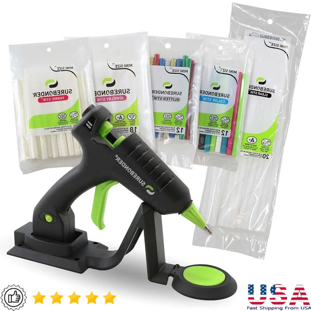Cordless Mini Glue Gun Kit with 80 Specialty Glue Sticks DIY Crafts Home Repair and Project Use
Cordless Mini Glue Gun Kit with 80 Specialty Glue Sticks DIY Crafts Home Repair and Project Use