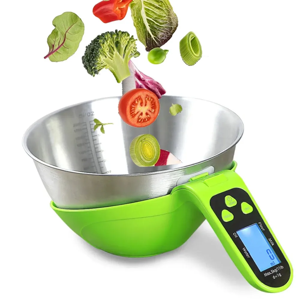 Digital Electronic Scale Bowl with Graduated Measuring Cup Precise Food Weighing Bowl Detachable 1g/5kg Baking Scale Liquid
Digital Electronic Scale Bowl with Graduated Measuring Cup Precise Food Weighing Bowl Detachable 1g/5kg Baking Scale Liquid