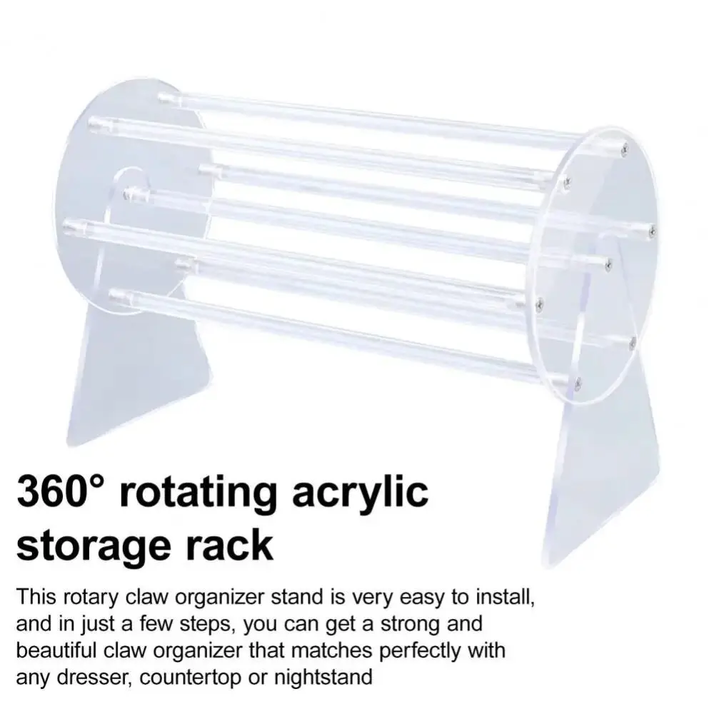 360-Degree Rotating Claw Clip Holder Fashion Transparent Acrylic Claw Clip Organizer Holder Hair Pins Display Stand
360-Degree Rotating Claw Clip Holder Fashion Transparent Acrylic Claw Clip Organizer Holder Hair Pins Display Stand