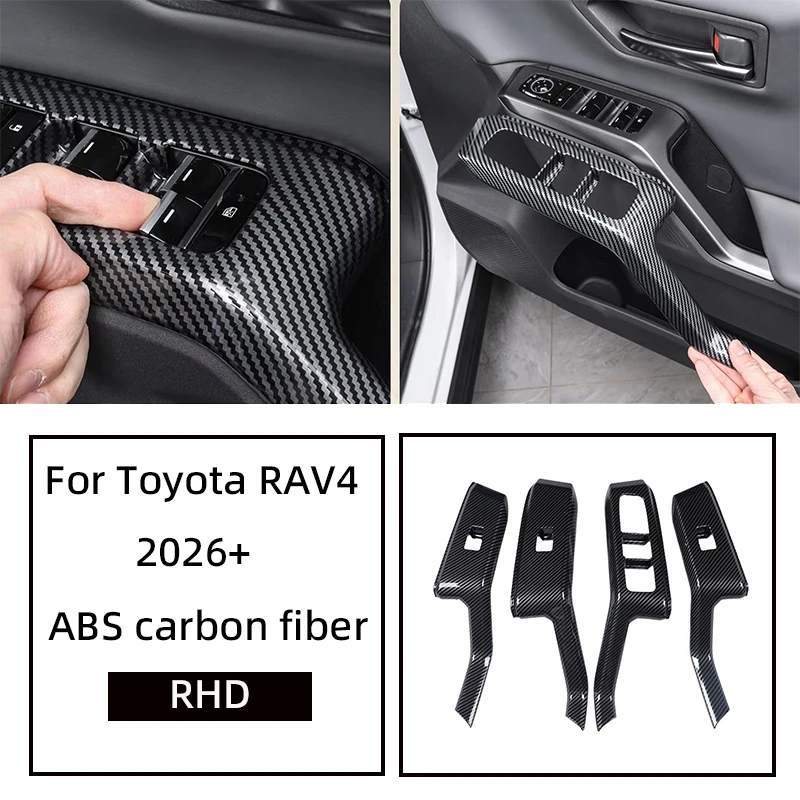RHD for 2026+ Toyota RAV4 ABS carbon fiber pattern window control button decorative panel interior sticker auto accessories
RHD for 2026+ Toyota RAV4 ABS carbon fiber pattern window control button decorative panel interior sticker auto accessories