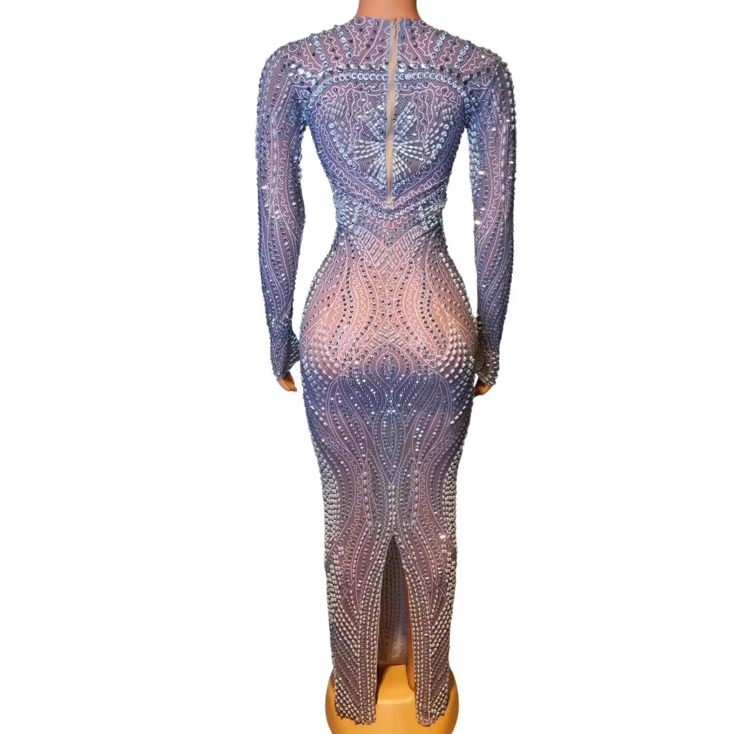 Shuixian Women Elegant V Neck Long Sleeve Full Beaded Rhinestone Sheer Mesh Cut Out Bodycon Mermaid Maxi Dress Prom Gowns
Shuixian Women Elegant V Neck Long Sleeve Full Beaded Rhinestone Sheer Mesh Cut Out Bodycon Mermaid Maxi Dress Prom Gowns