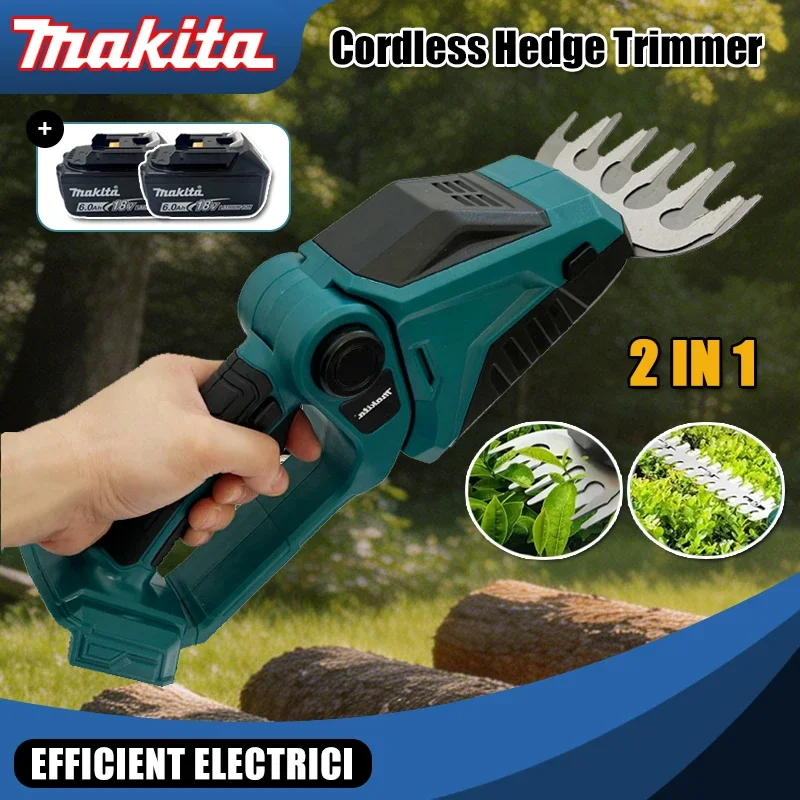 Makita Cordless Hedge Trimmer 2-in-1 Mini Handheld Electric Grass Shears Operated Shrubbery Trimmer for Garden for 18V Battery
Makita Cordless Hedge Trimmer 2-in-1 Mini Handheld Electric Grass Shears Operated Shrubbery Trimmer for Garden for 18V Battery