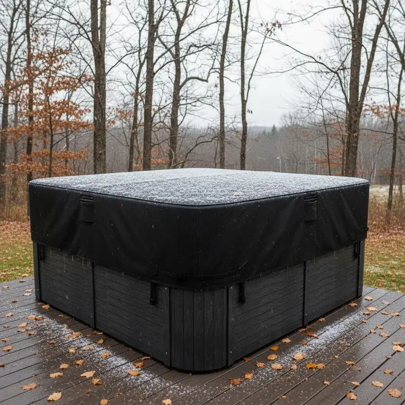 Square Spa Lid 80 x 80 x 20 Inch For Backyard Patio Deck, 600D Heavy Duty Oxford Fabric 950N Tearing Strength Exterior Pool Guard Black
Square Spa Lid 80 x 80 x 20 Inch For Backyard Patio Deck, 600D Heavy Duty Oxford Fabric 950N Tearing Strength Exterior Pool Guard Black