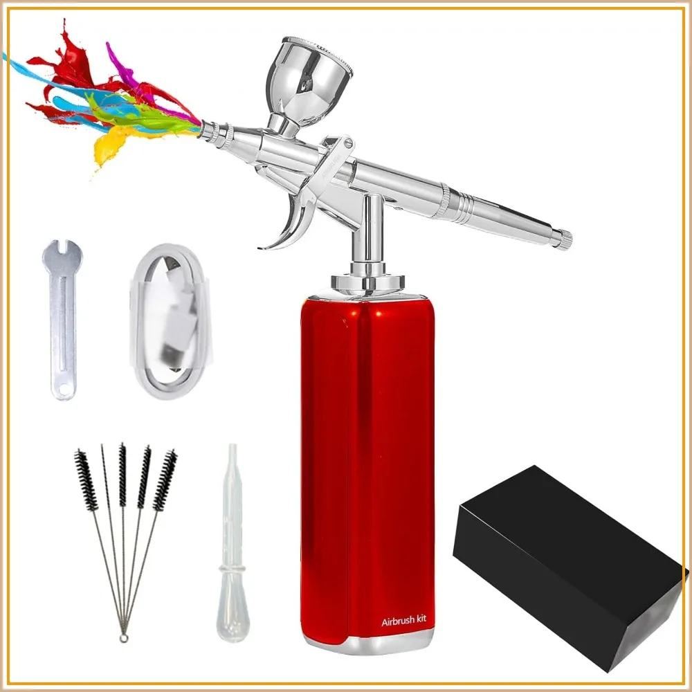 Cordless Airbrush Kit with Compressor, Double-Action Trigger Control, High Airflow for Models, Nail Art, Tattoo, Makeup, Cake Decorating
Cordless Airbrush Kit with Compressor, Double-Action Trigger Control, High Airflow for Models, Nail Art, Tattoo, Makeup, Cake Decorating