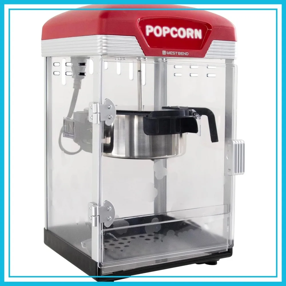 Movie Theater Popcorn Popper Machine, 4 Qt. Nonstick Kettle, Red
Movie Theater Popcorn Popper Machine, 4 Qt. Nonstick Kettle, Red