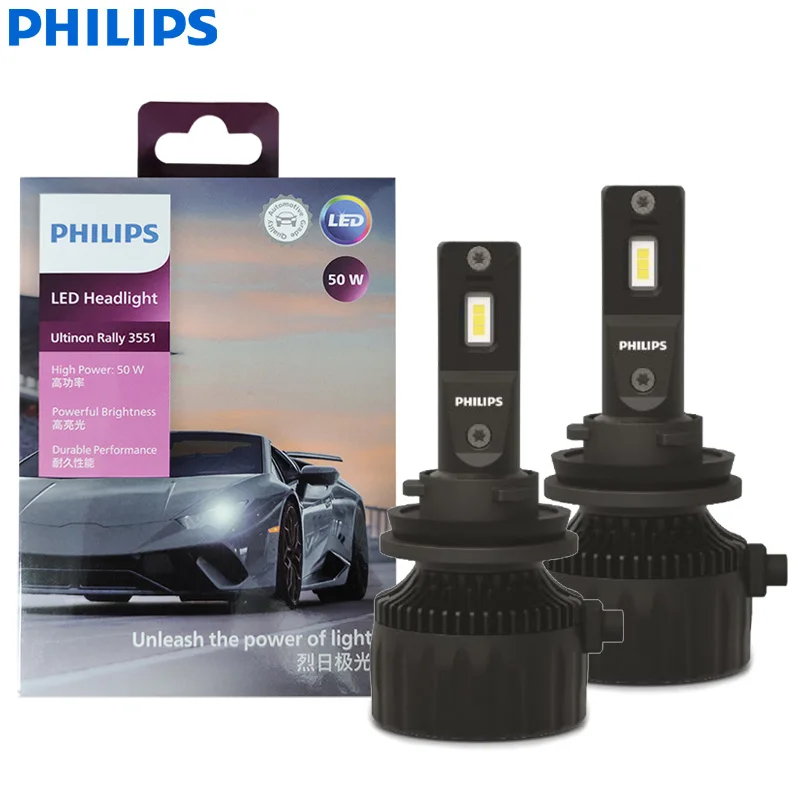 Philips Ultinon Rally 3551 H11 Автомобильный светодиодный головной фонарь 100 Вт 9000LM Высокая мощность Супер яркий белый 6500K Модернизированные лампы LUM11362U3551X2
Philips Ultinon Rally 3551 H11 Автомобильный светодиодный головной фонарь 100 Вт 9000LM Высокая мощность Супер яркий белый 6500K Модернизированные лампы LUM11362U3551X2
