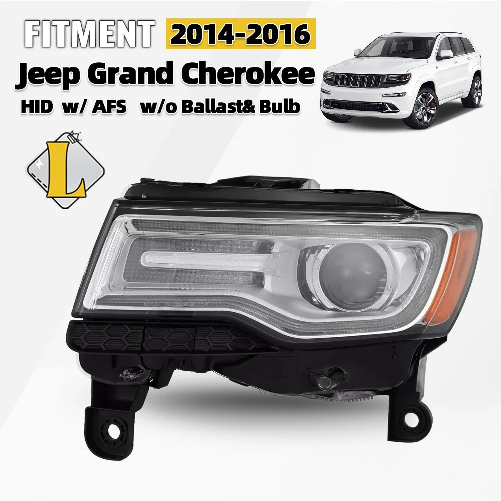 Левая фара для Jeep Grand Cherokee 2014-2016 годов выпуска, HID-проектор
Левая фара для Jeep Grand Cherokee 2014-2016 годов выпуска, HID-проектор
