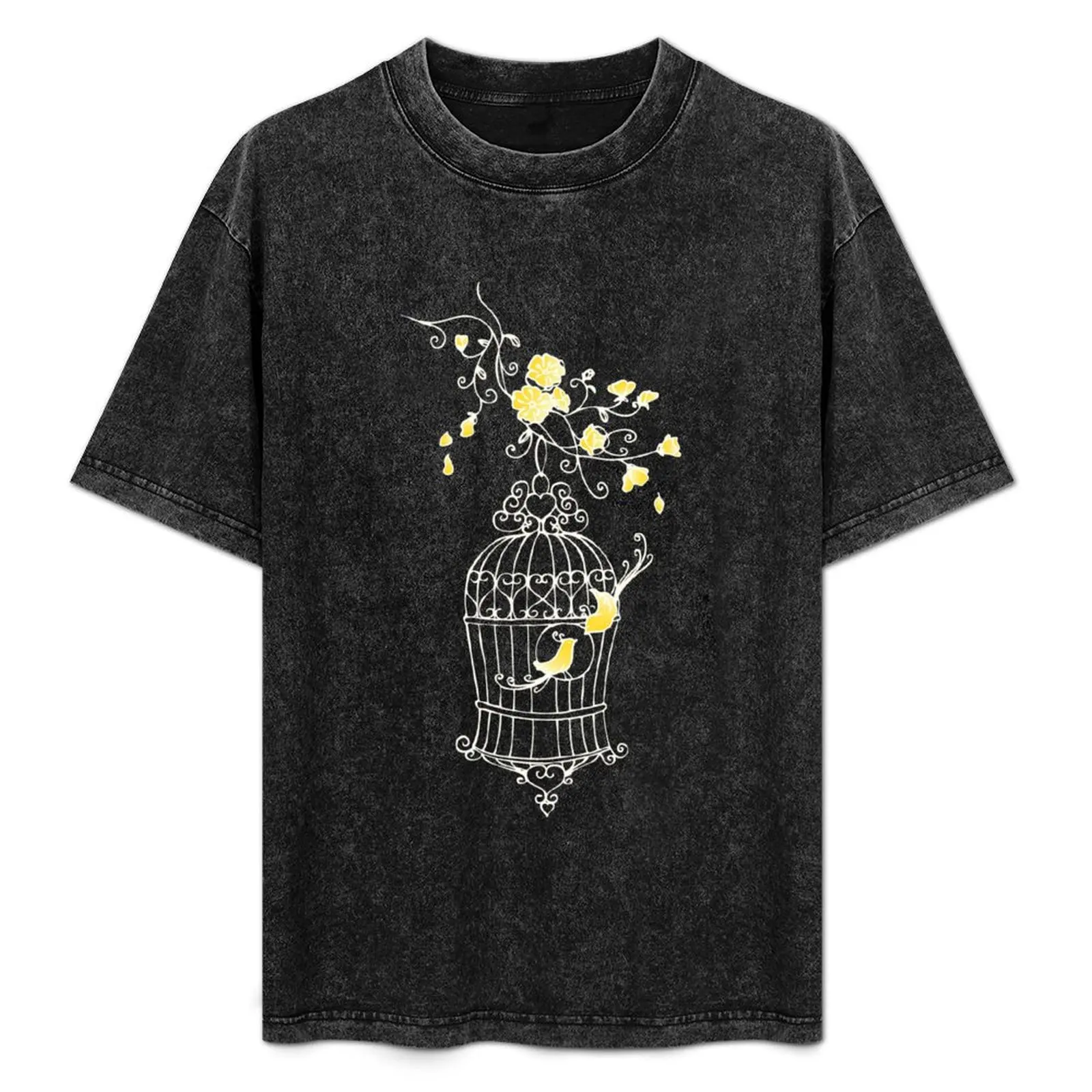 Birds open cage graphic drawing T-Shirt Simple Casual Short Sleeve Cotton T-Shirt
Birds open cage graphic drawing T-Shirt Simple Casual Short Sleeve Cotton T-Shirt