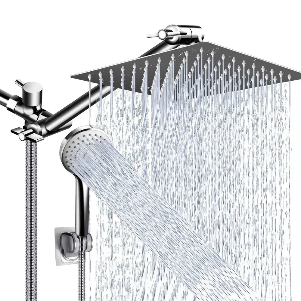 Head Combo,10 Inch High Pressure Rain Shower Head with 11 in Adjustable Extension Arm and 5 Settings Handheld,Powerful Shower Sp
Head Combo,10 Inch High Pressure Rain Shower Head with 11 in Adjustable Extension Arm and 5 Settings Handheld,Powerful Shower Sp