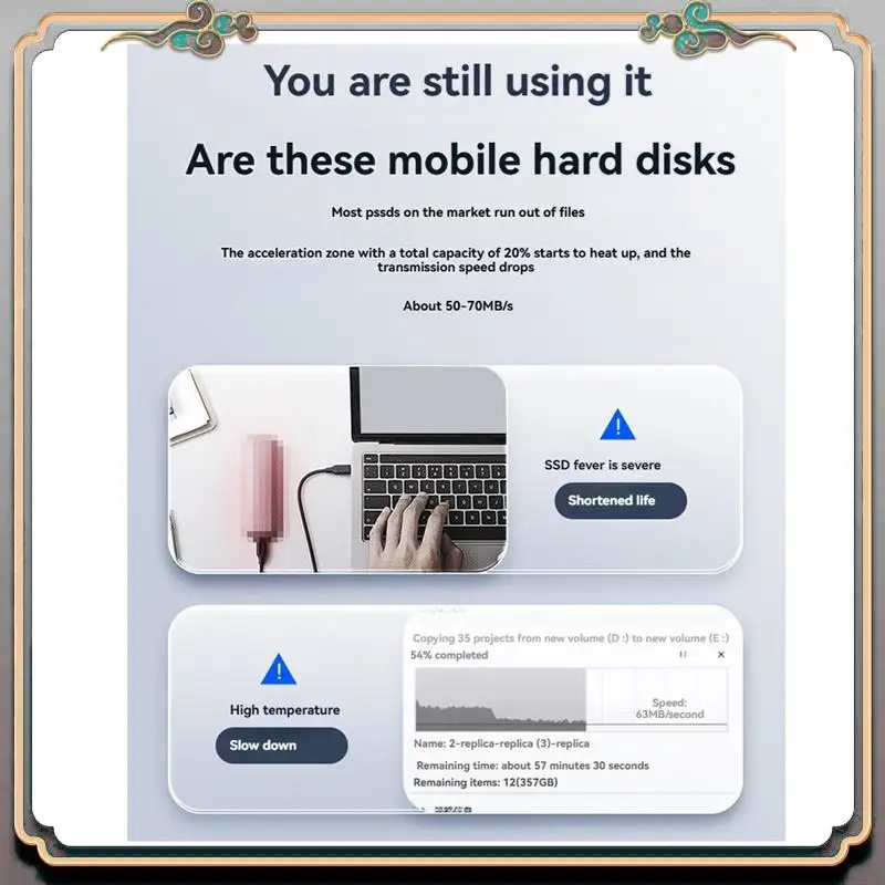 Portable SSD 2000MB/S External Solid State Drive 512GB USB 3.2 Gen2 Type- C PSSD External Solid State Drive For Laptops
Portable SSD 2000MB/S External Solid State Drive 512GB USB 3.2 Gen2 Type- C PSSD External Solid State Drive For Laptops