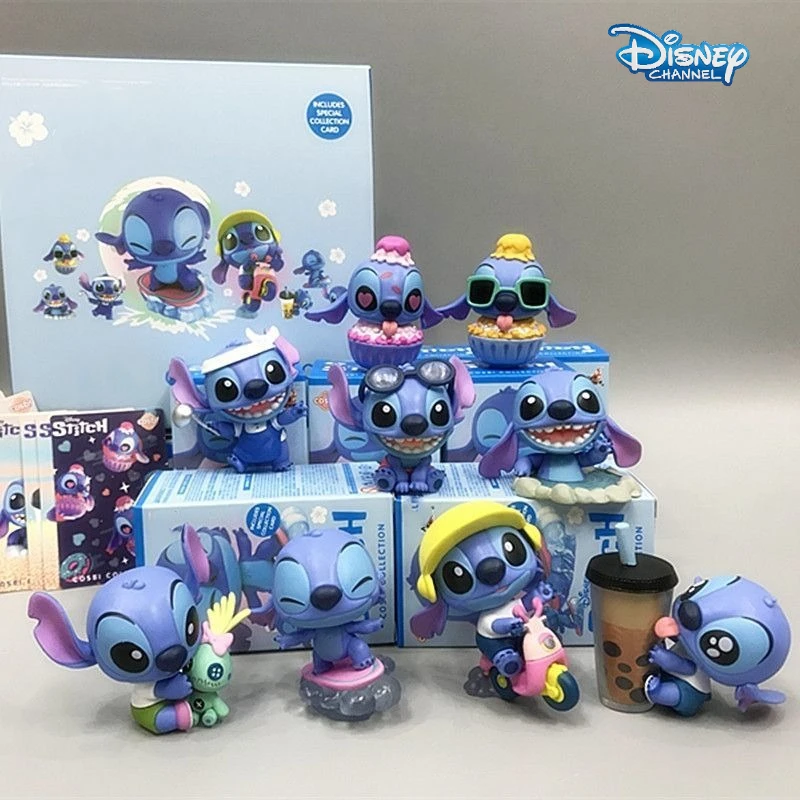 Disney Lilo & Stitch Lovely Summer Vacation Series, 9 предметов, модель из ПВХ, глухая коробка, детская игрушка, периферийные устройства, серия подарков
Disney Lilo & Stitch Lovely Summer Vacation Series, 9 предметов, модель из ПВХ, глухая коробка, детская игрушка, периферийные устройства, серия подарков