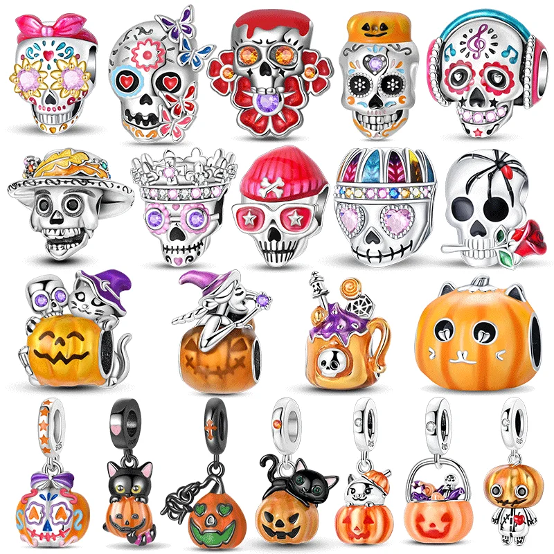 2025 Hot Sale Halloween Charms Bead 925 Sterling Silver Luminous Pumpkin Ghost Dangle Fit Bangle Bracelet Necklace DIY Jewelry
2025 Hot Sale Halloween Charms Bead 925 Sterling Silver Luminous Pumpkin Ghost Dangle Fit Bangle Bracelet Necklace DIY Jewelry