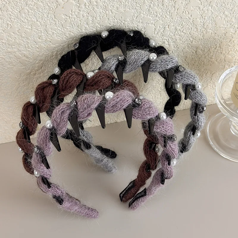 Headband Knitted Pearl Sparkle Wavy Crown Lifting Non Slip Grip Teeth for Women Daily Outdoor Hair Press Elegant Versatile
Headband Knitted Pearl Sparkle Wavy Crown Lifting Non Slip Grip Teeth for Women Daily Outdoor Hair Press Elegant Versatile