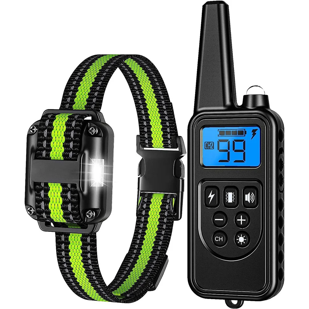 Rechargeable Electronic Dog Training Collar 800m Waterproof Dog Shock Collar LCD Remote Control 3 Modes Beep Vibration Shock
Rechargeable Electronic Dog Training Collar 800m Waterproof Dog Shock Collar LCD Remote Control 3 Modes Beep Vibration Shock
