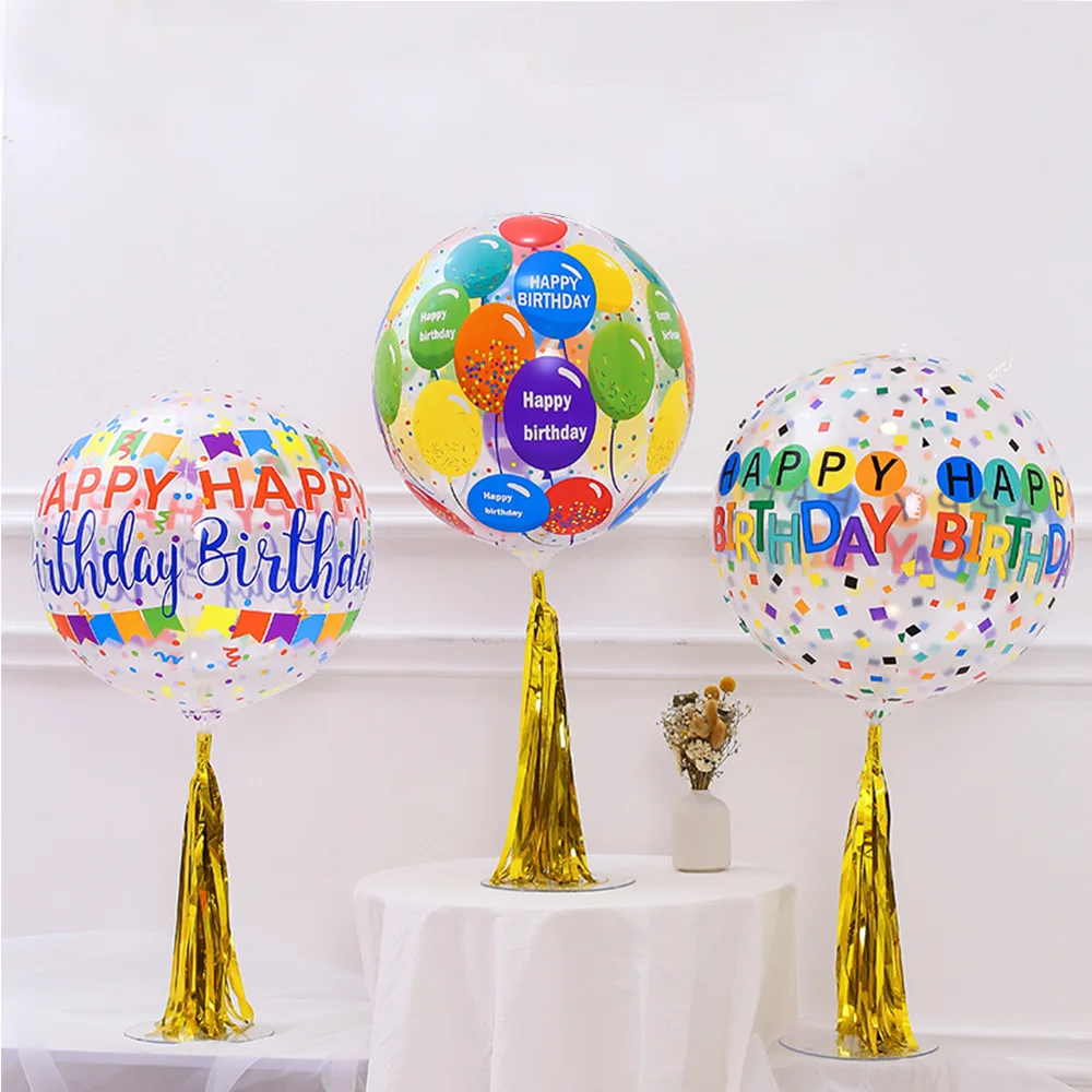 22Inch 4D Printed Bubble Balloon PVC Transparent Birthday Decoration Photo Prop Party Ballons Balloons
22Inch 4D Printed Bubble Balloon PVC Transparent Birthday Decoration Photo Prop Party Ballons Balloons