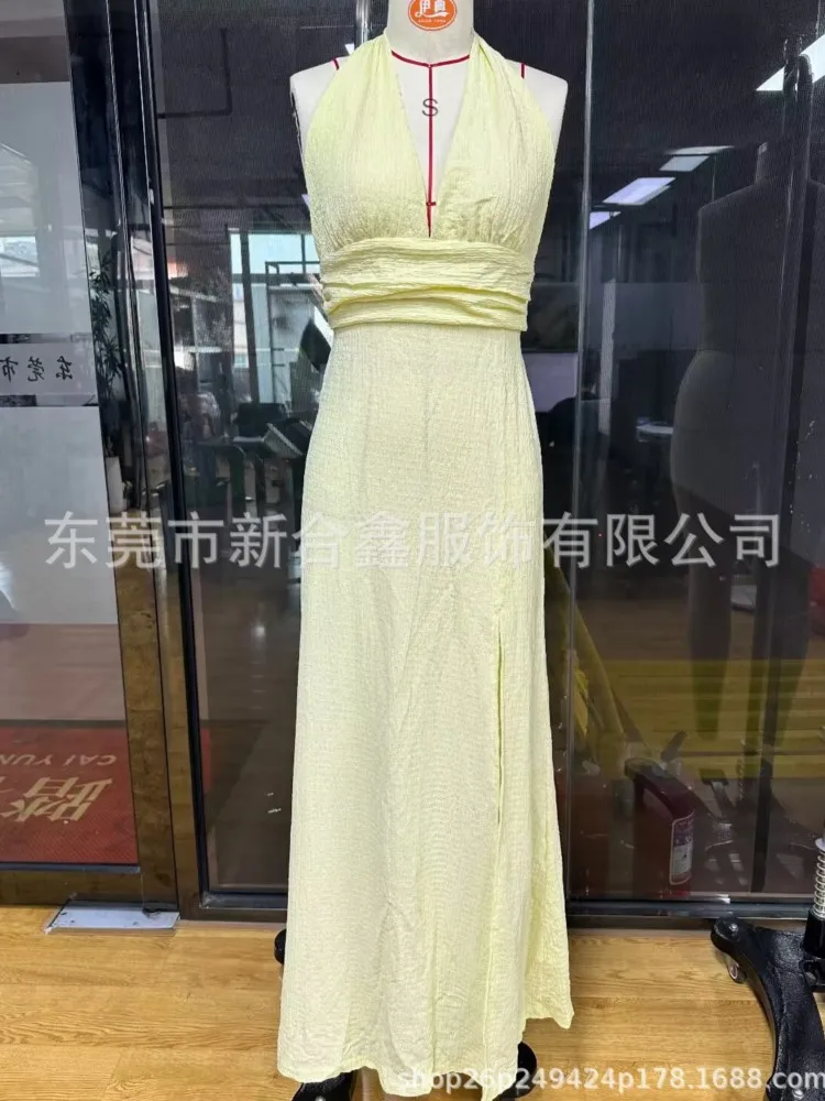 Dresses 2026 Woman French Sexy Elegant Backless Vestidos Halter Neck Deep V Backless Slim Dress Solid Color Fashion Comfortable
Dresses 2026 Woman French Sexy Elegant Backless Vestidos Halter Neck Deep V Backless Slim Dress Solid Color Fashion Comfortable