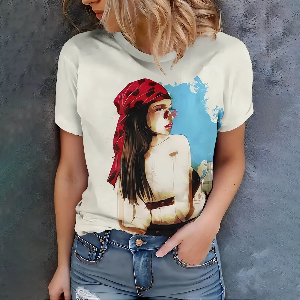 Women's White Red Brown Portrait Print T-Shirt - Artistic Retro Style Casual Summer Design Short Sleeve
Women's White Red Brown Portrait Print T-Shirt - Artistic Retro Style Casual Summer Design Short Sleeve
